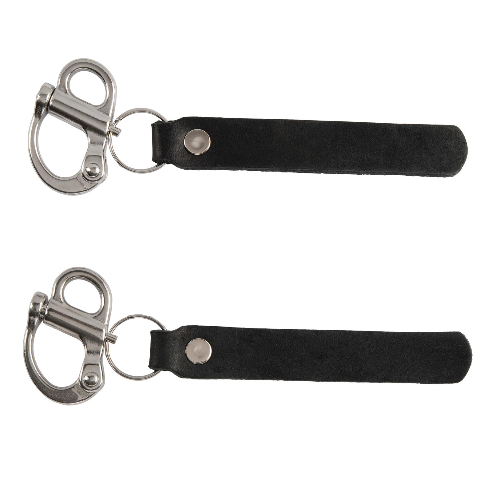 WorkingFire Firefighter Quick Release Shackle Clip with Leather Handle Black