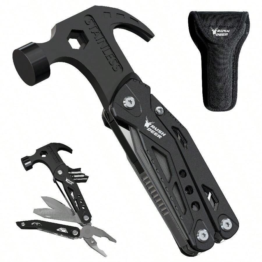 14 in 1 Hammer Multitool Pliers Camping Survival Gear Pocket Knife Mens Gift
