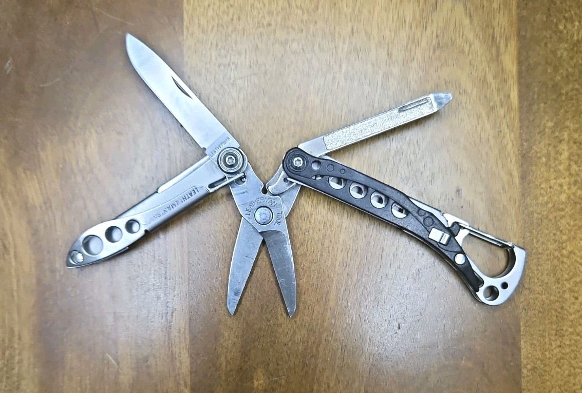 LEATHERMAN STYLE CS Black Multi-Tool Knife File Tweezer Carabiner