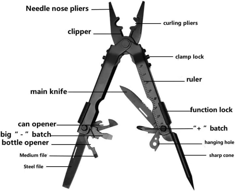 Lightweight 13-in-1 Multitool Pliers – Compact EDC Essential for Adventures