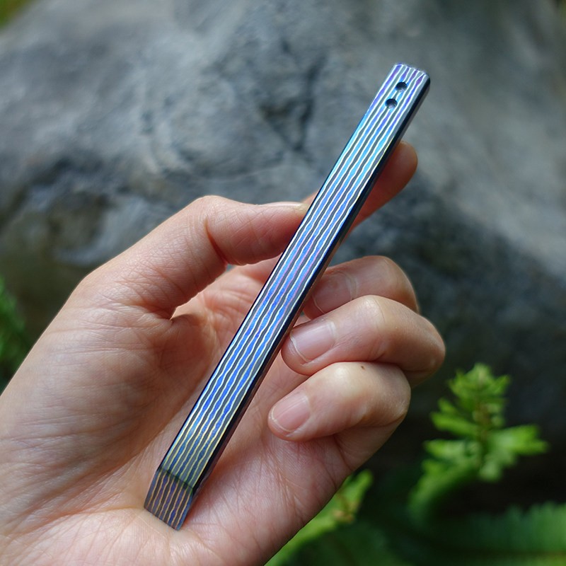 Nb-Ti alloy / Damascus EDC Tool High Hardness Pry bar – Customize
