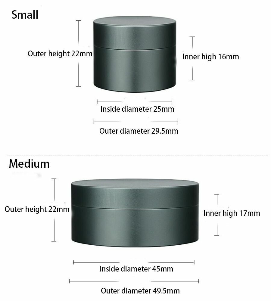 Round Aluminum Alloy Dust-proof Waterproof Metal Jewelry Storage EDC Outdoor Box
