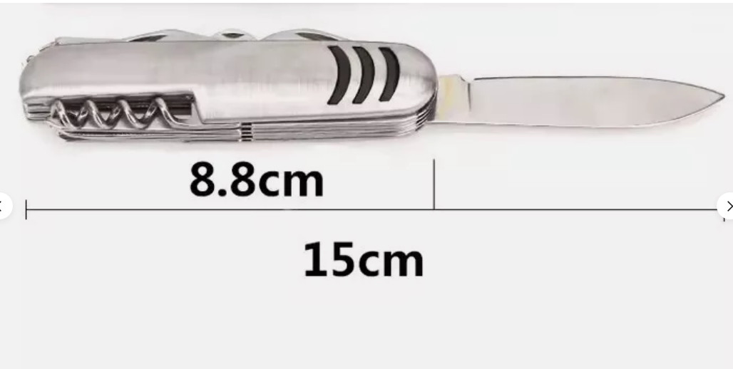 11 In 1 Multi-Tool Pocket Knife Chrome Handle 3 packs