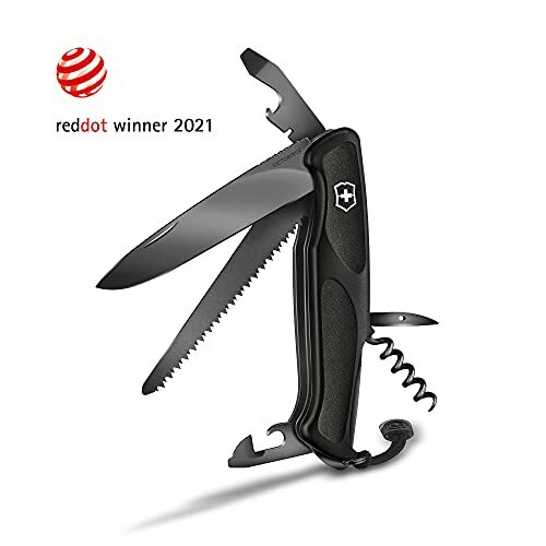 VICTORINOX Knife Camp Ranger Grip 55 Onyx Black Guarantee 0.9563.C31P Large