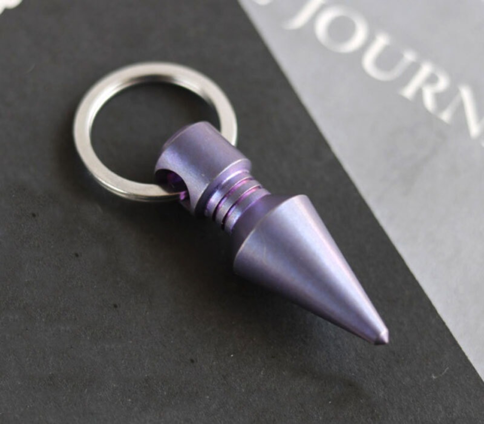 EDC Titanium Alloy Keychain Pendant Bead Necklace Knapsack Decorative DIY Tool