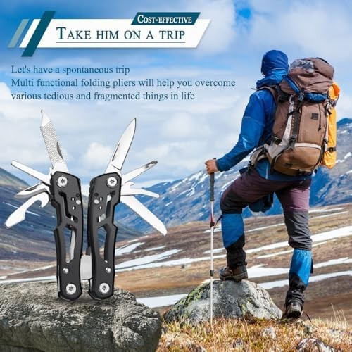 Mini Multitool Knife 12 in 1 Small Pocket Multi Tool with Knife and Pliers