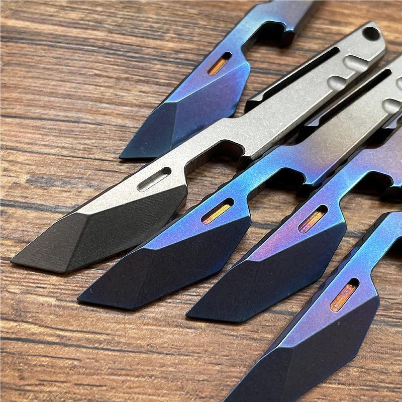 EDC Titanium Alloy Pry Bar Crowbar with Pocket Clip Bottle Opener Multi Tools