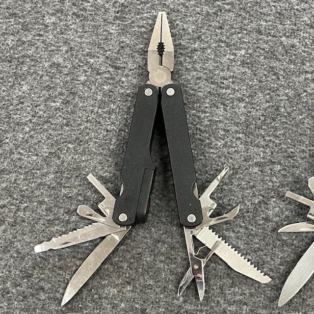 Lot Of 2 Multi Tool Pliers With 8 Tools Black