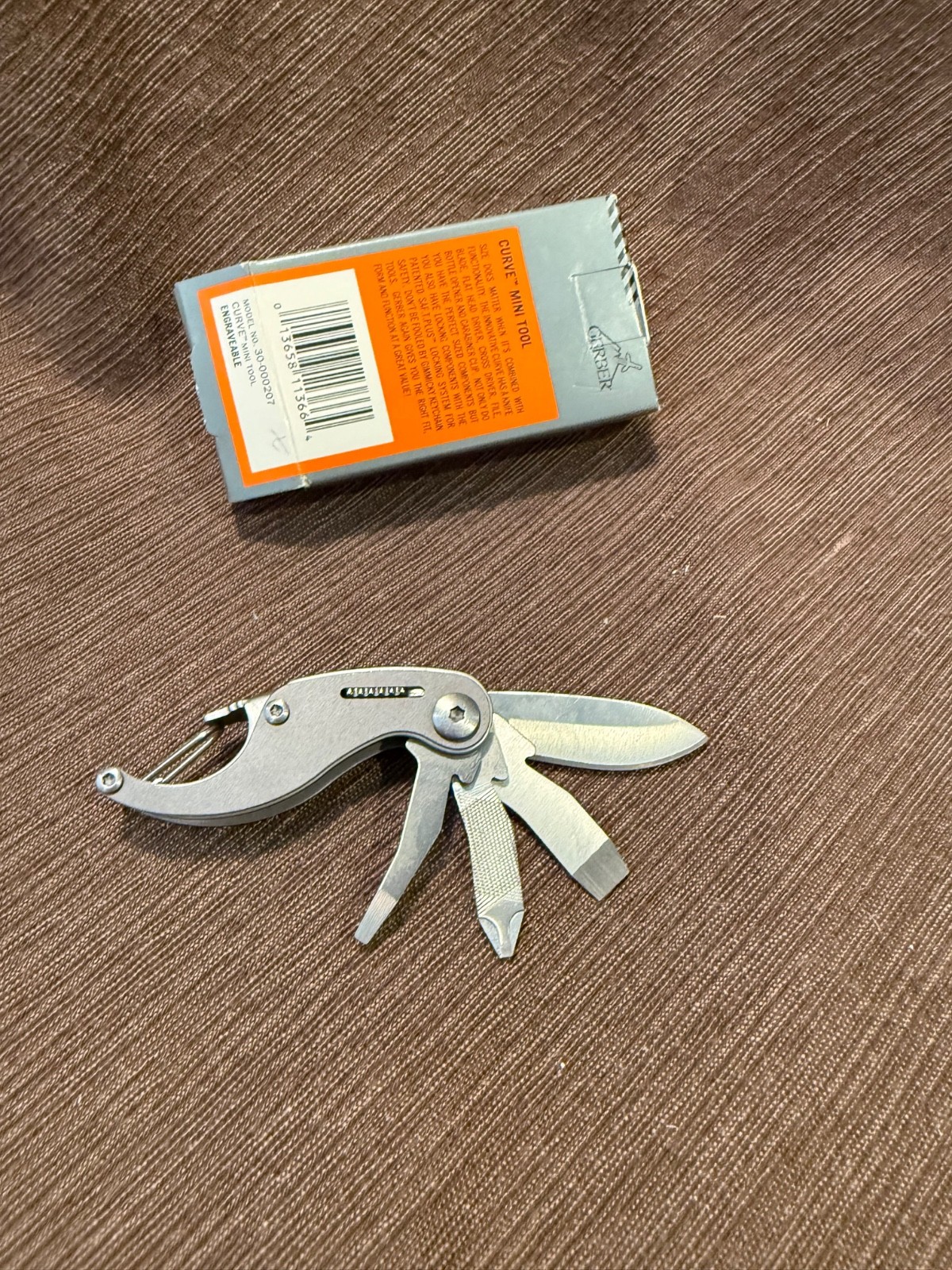 Gerber Curve Mini Multi-Tool 30-000207 NIB Engraveable Carabiner China Gray