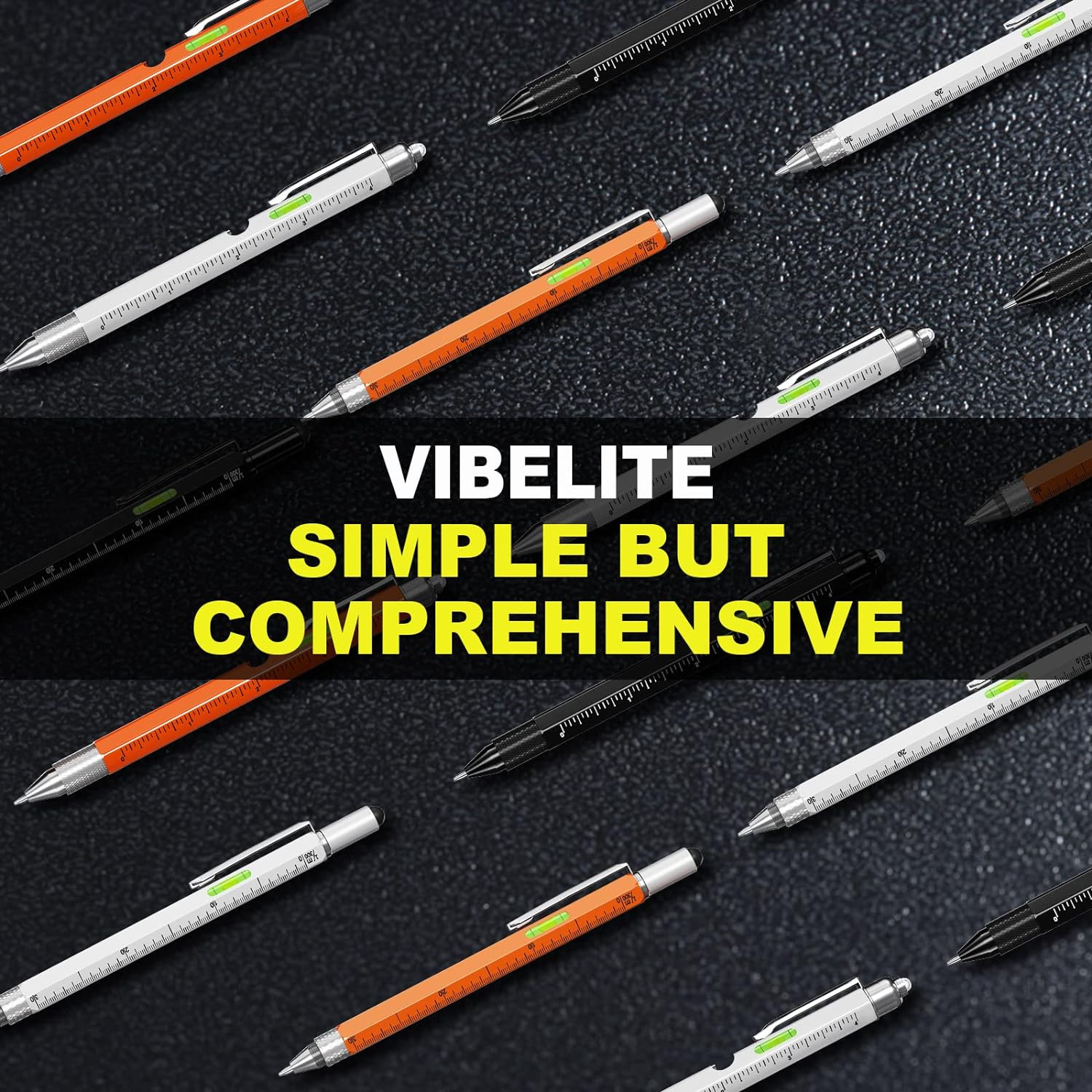 Gifts for Men Dad Him,9 in 1 Multitool Pen Set with LED,Stylus,Level,Screwdriver