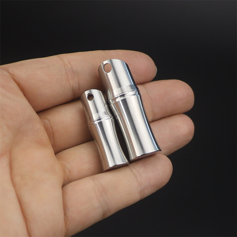 EDC Keychain Bamboo Style Waterproof Box Pendant Pill Outdoor Storage Container