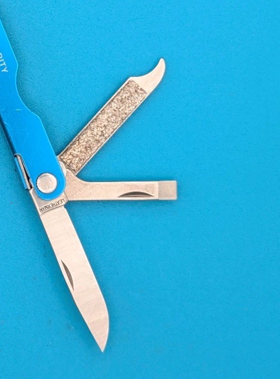 Leatherman Micra Multi-Tool, Knife, Scissors, Key Ring, Blue! PARITY FACTORY