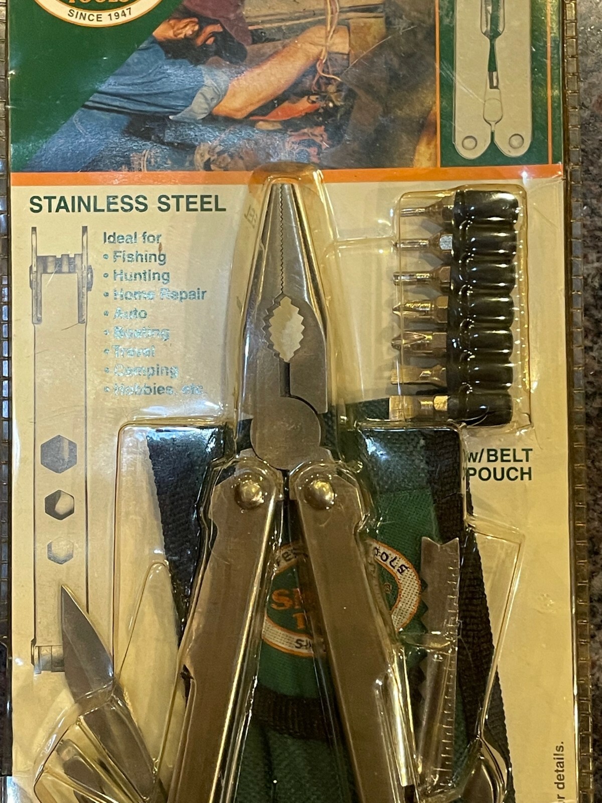 H.B. Tools Stainless Steel Multi Purpose Pliers 20 in 1 with Belt Pouch