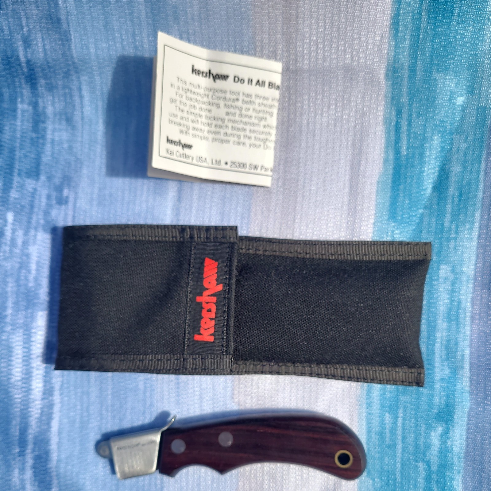 Vintage Japan Kershaw Kai Knife Lot, Fishing Butcher, Interchangeable Set Signed