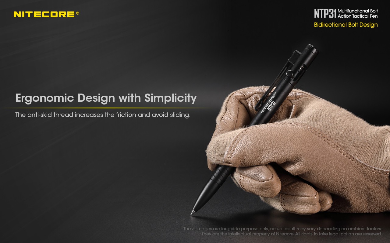 NiteCore NTP31 Multifunctional Bidirectional Bolt Design Action Tactical Pen