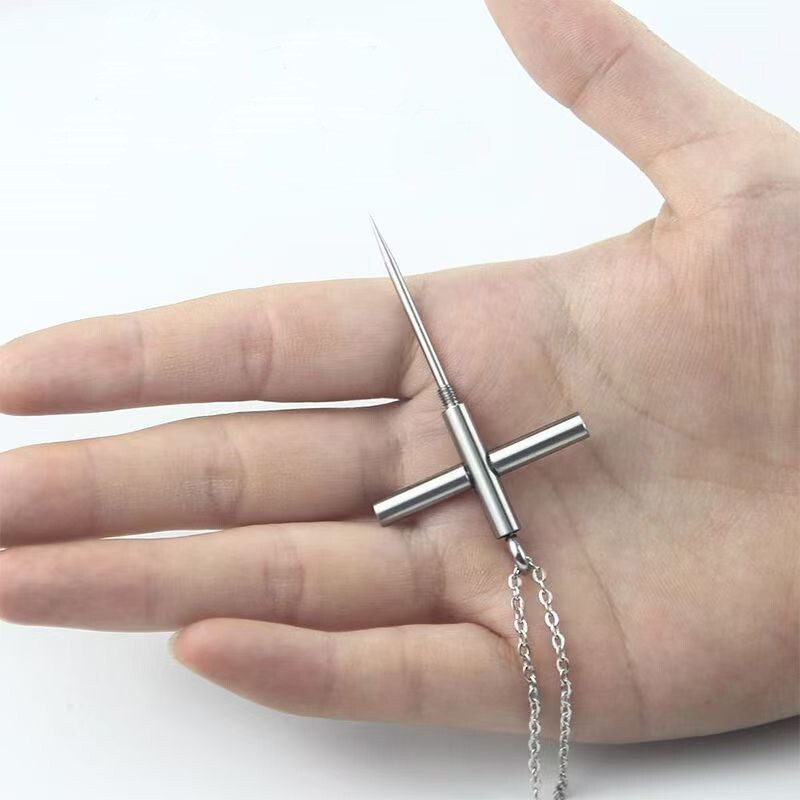 men’s and women’s self-defense wolf proof toothpick EDC key holder Necklace