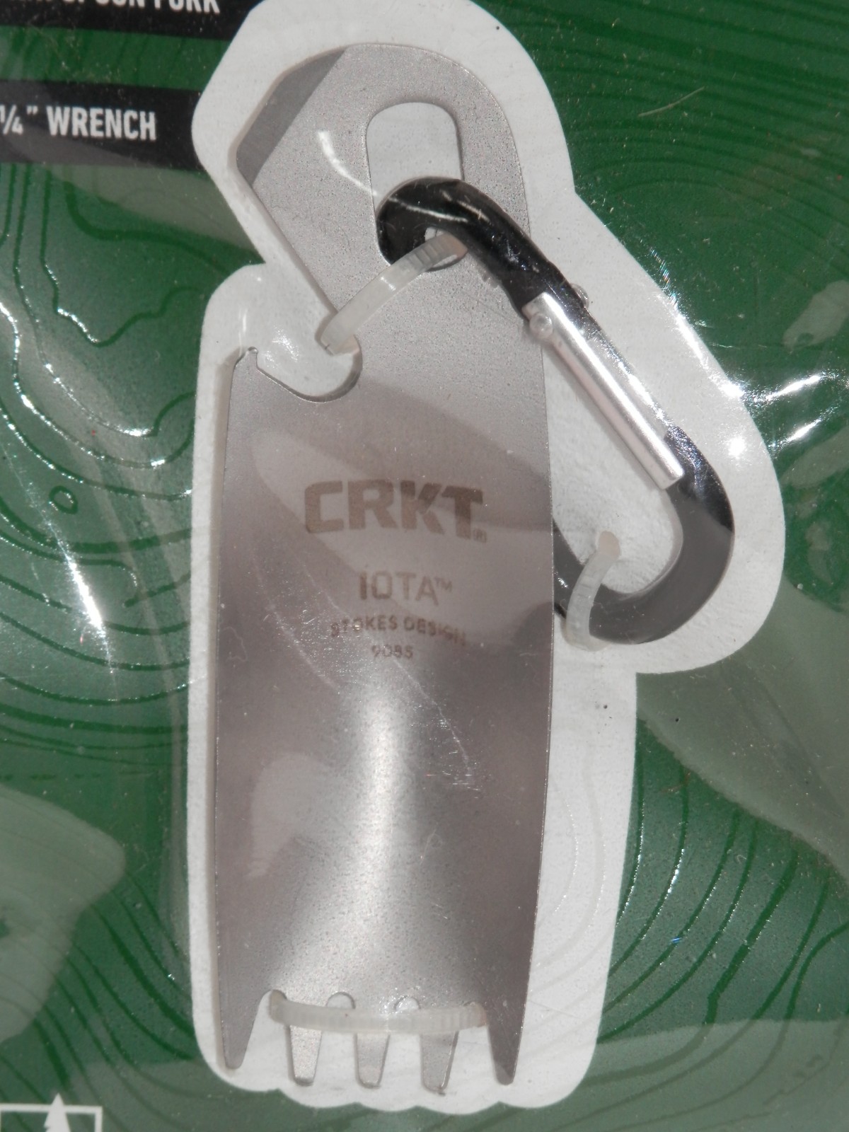 CRKT Iota Multi Tool Can Opener Box Cut Spork Wrench Stainless Steel Clip-On NEW