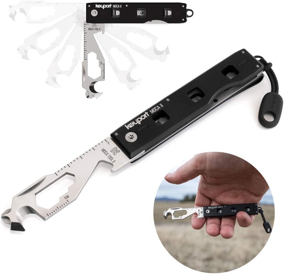 Compact 11-in-1 Keychain Multitool W/ Pocket Clip & ParaPull Bottle Opener Box
