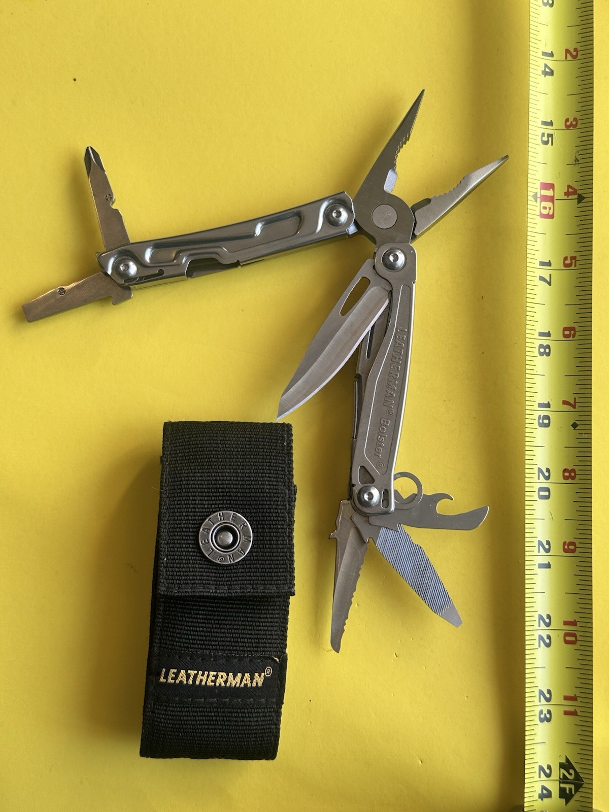 Leatherman Bolster 13 Tool Stainless Steel Multi-Tool With Sheath!