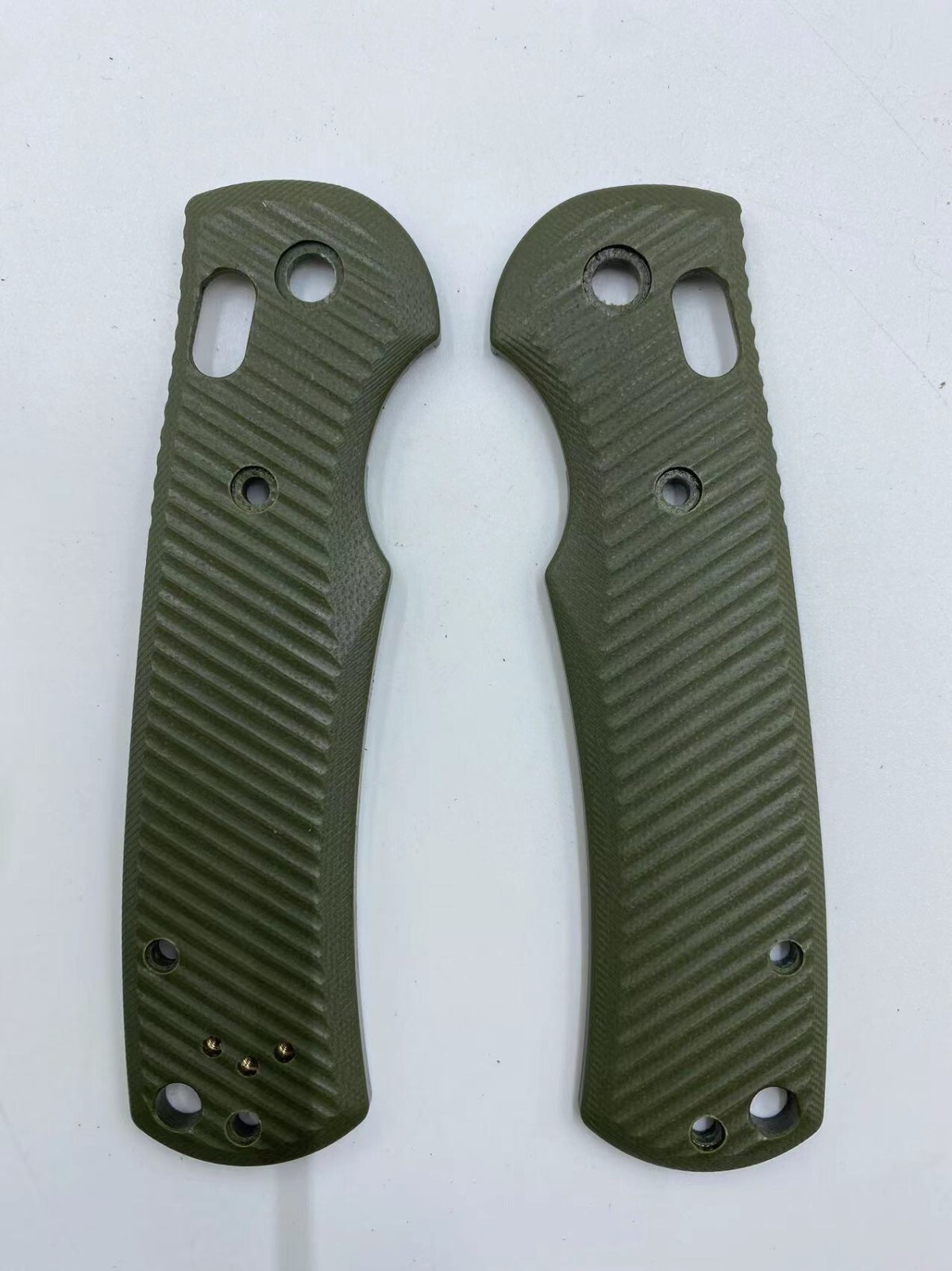 1 Pair G10 Handle Scales for Benchmade Griptilian 550/551 Twill Green New