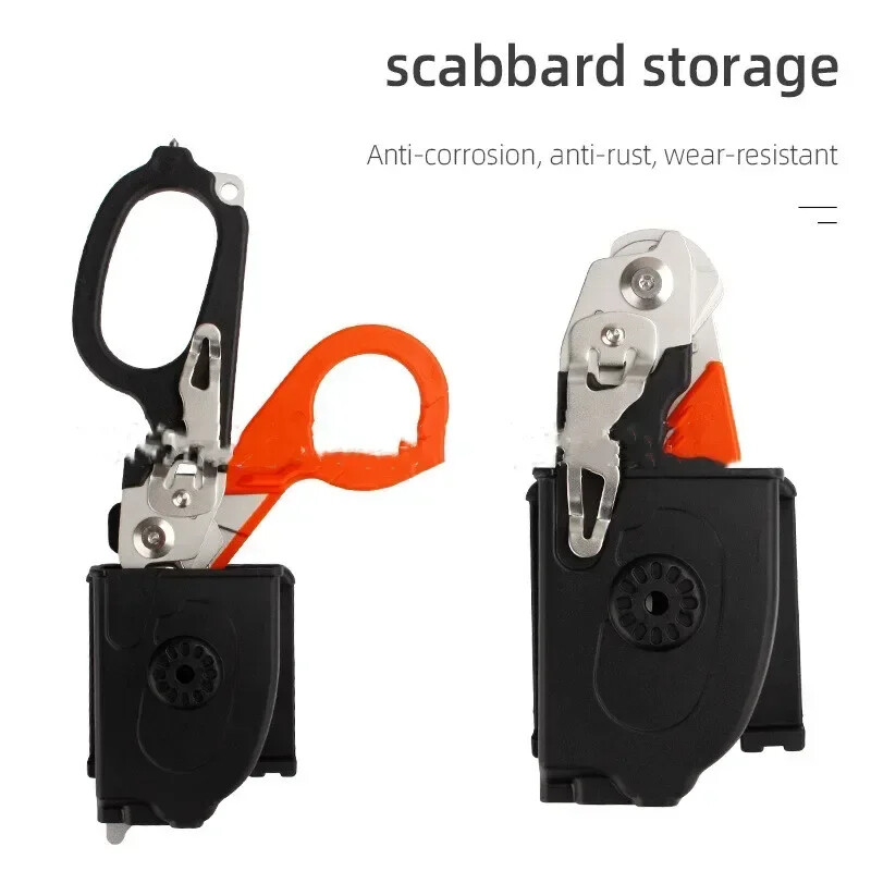 Tactical Multifunction Scissor Leatherman Raptors First Aid Folding Outdoor Surv