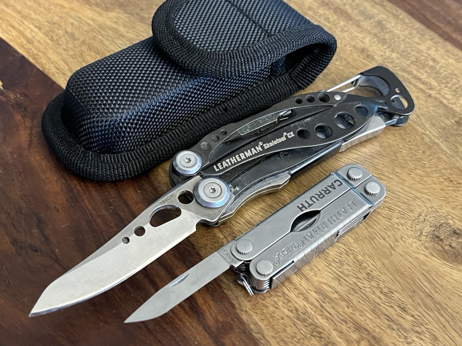02/2021 Leatherman Skeletool CX MultiTool 154CM Blade w/Sheath & MICRA (Lot Of 2