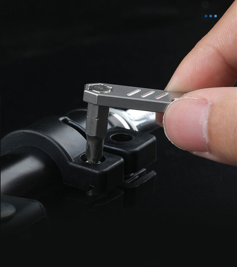 Mini Titanium Keychain Multi Tools Pry Bar Crowbar Opener Outdoor Pocket EDC