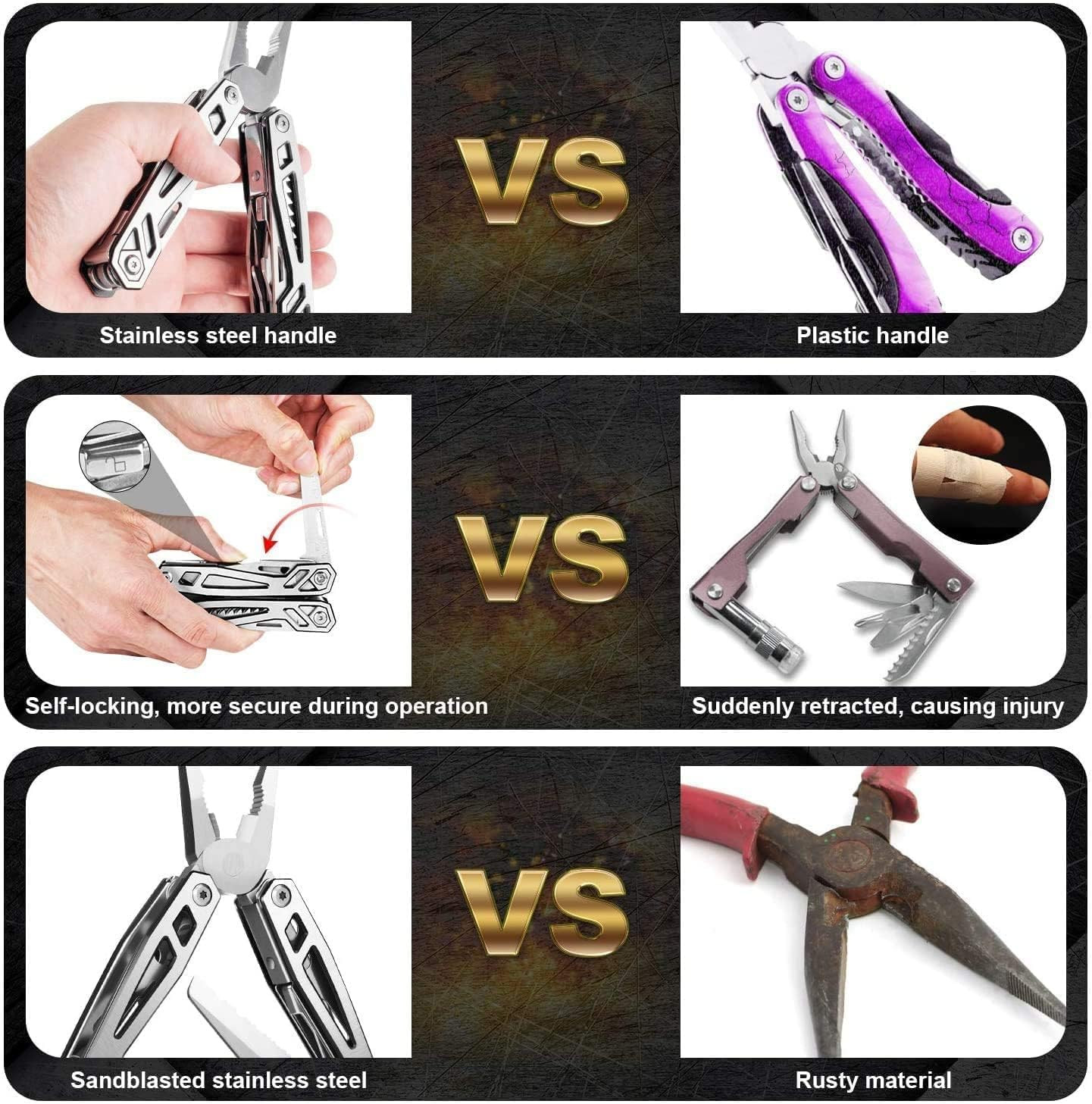 Multitool, Gifts for Men, 21-In-1 Multi-Tools, Hard Stainless Steel Multi-Pliers