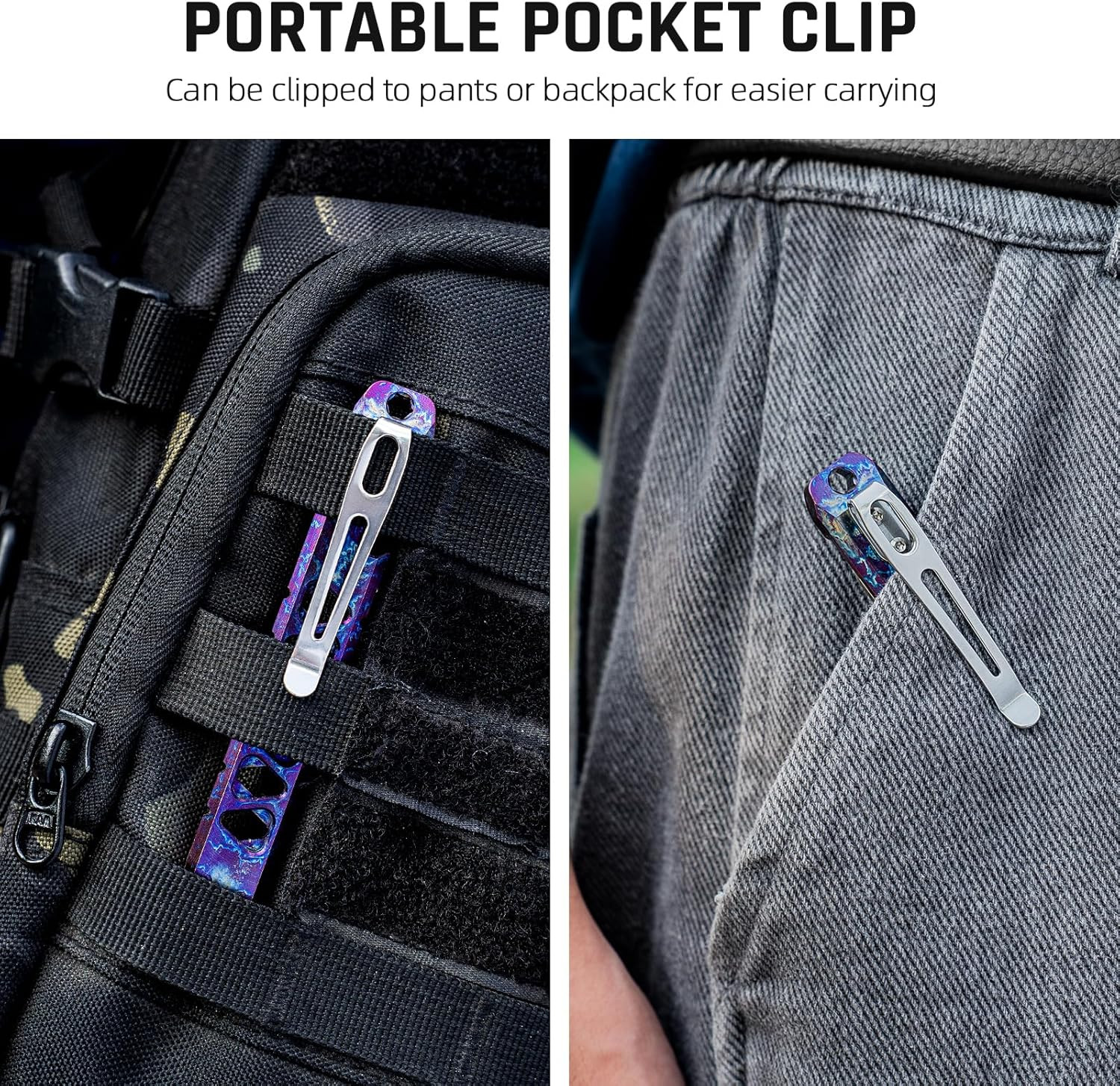 Titanium EDC Pry Bar, Keychain Pry Bar Multitool with Bottle Opener, Pocket Smal