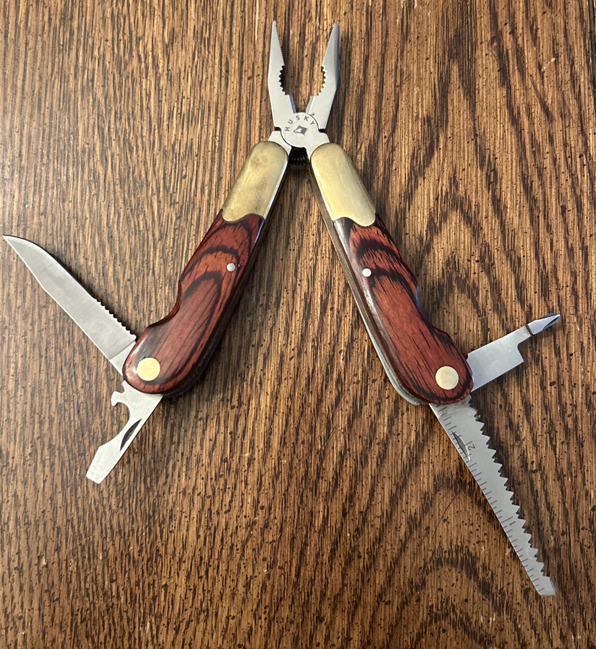 HUSKY 25 Years 25th Anniversary Limited Edition Multi-Tool Brass Wood VNTG READ