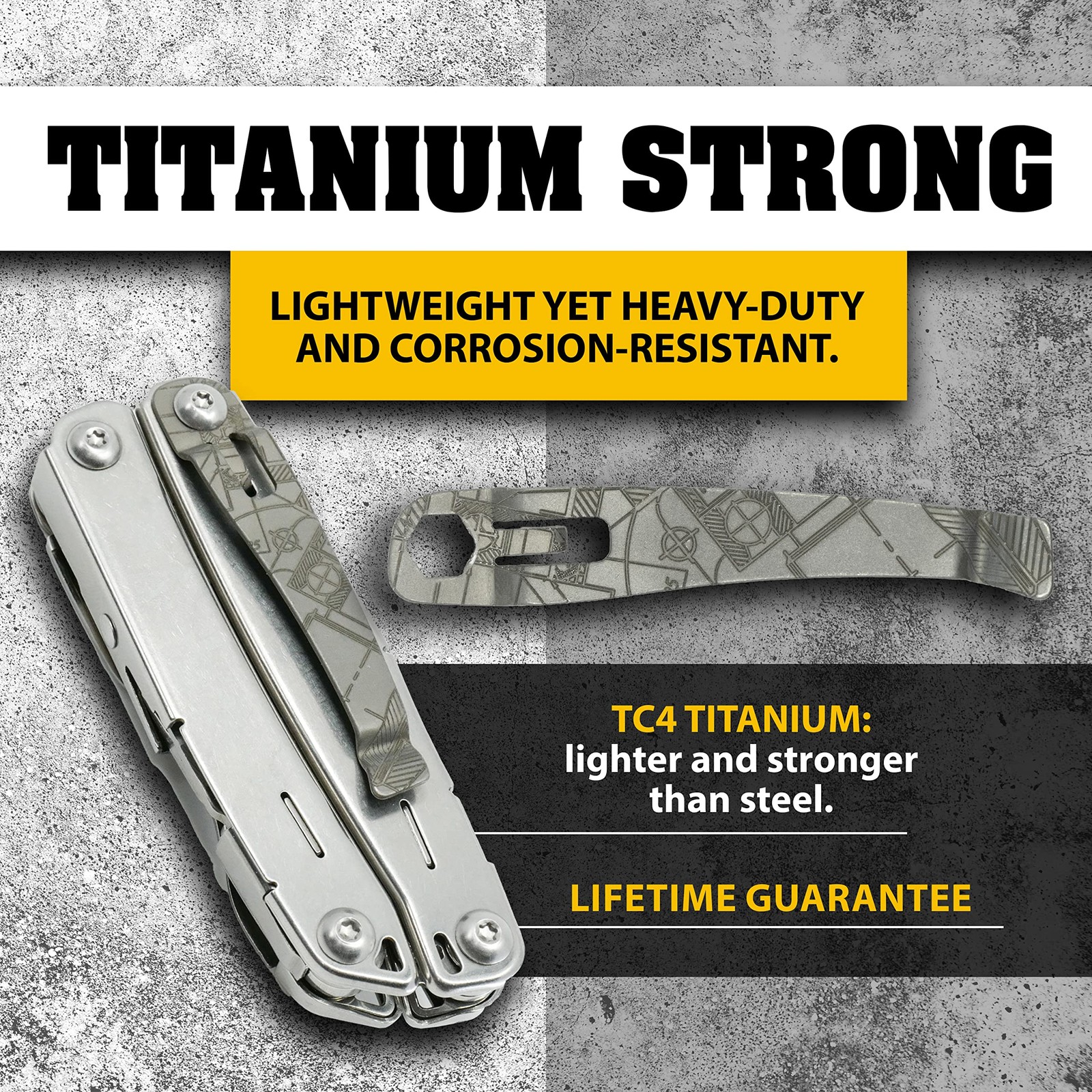 Donk! Titanium Pocket Clip. Made for Leatherman Wingman & Leatherman Sidekick…