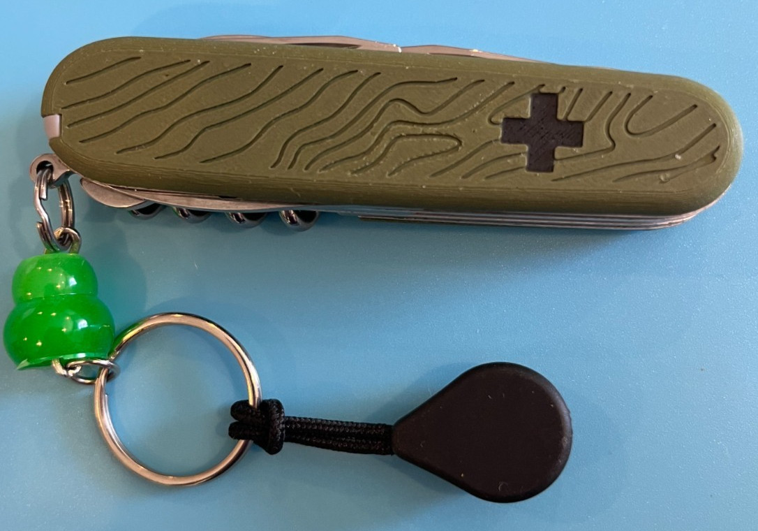 Victorinox + Custom Multitool, General Suisse bld, Army Grn w/ compass & glo-bd