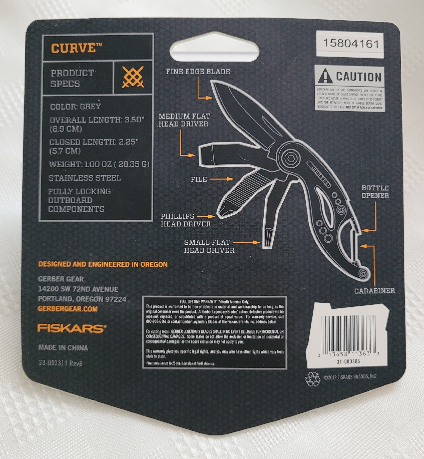 *NEW* Gerber Curve Multi-Tool Folding Knife, 7 Tool, Function, Stainless Steel