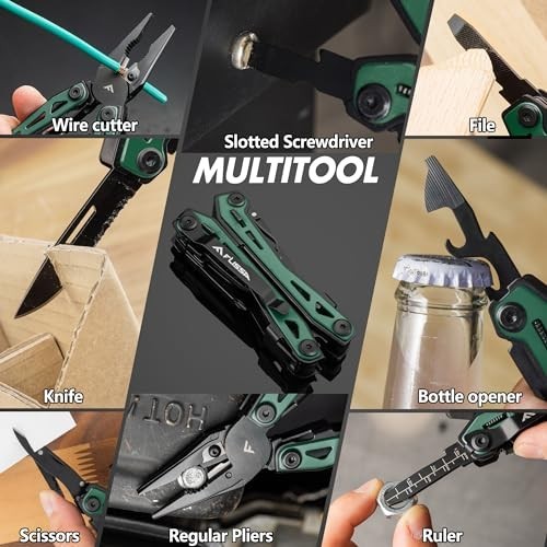16-in-1 Multi Tool Pliers, Stainless Steel EDC Multitool with Pocket Knife, Belt