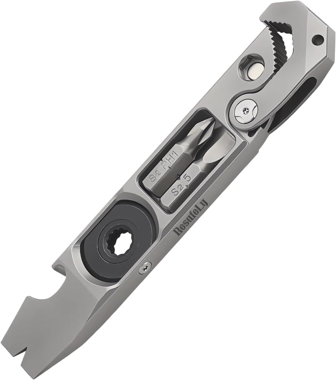 Titanium Pry Bar,Multi-Tool,Edc Tool,Versatile Pry Tool,Bottle Opener,Wrench,Rat