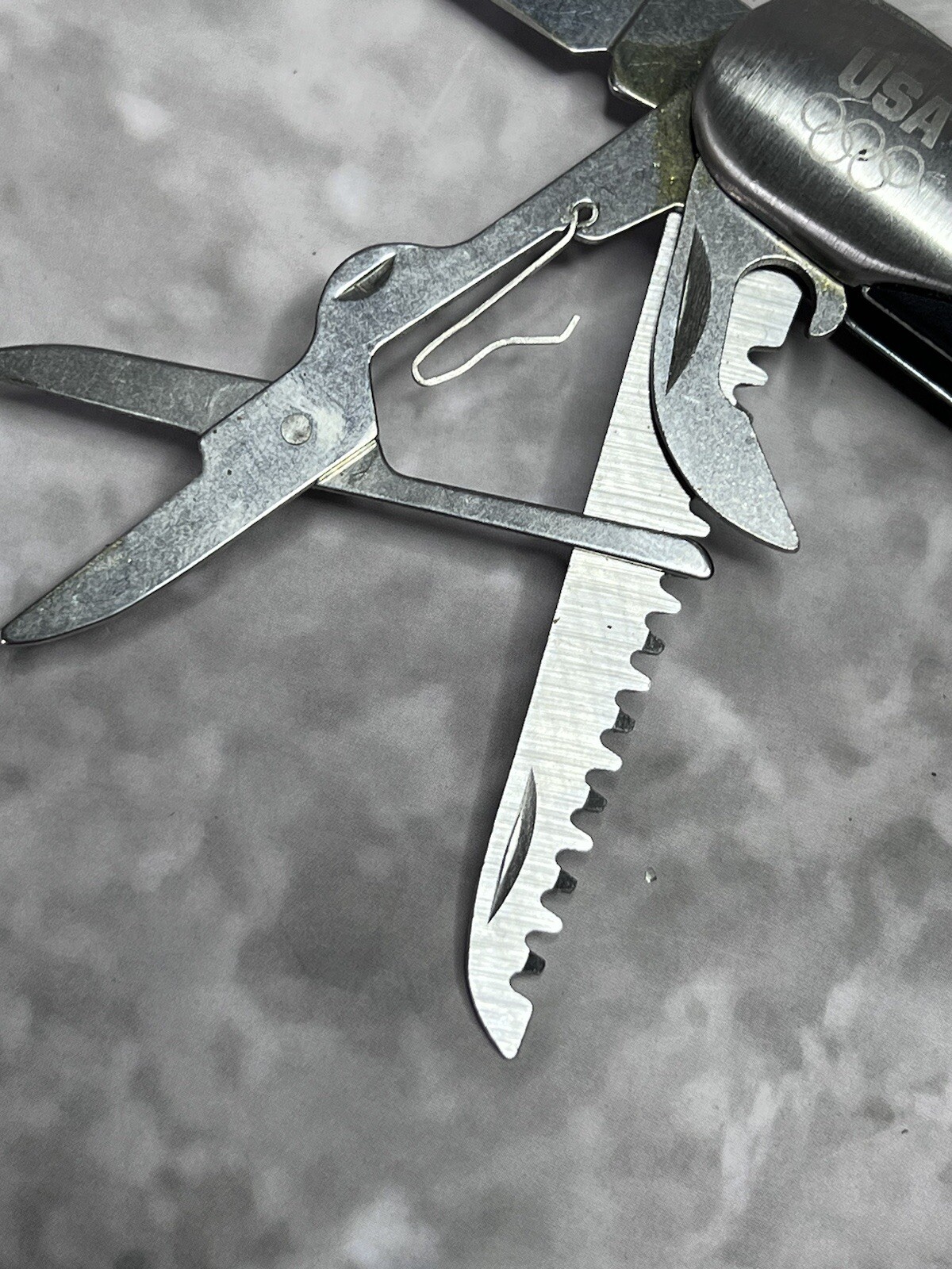USA Olympics Multi Tool Pocket Tactical Camping Folding Army Knife #1692