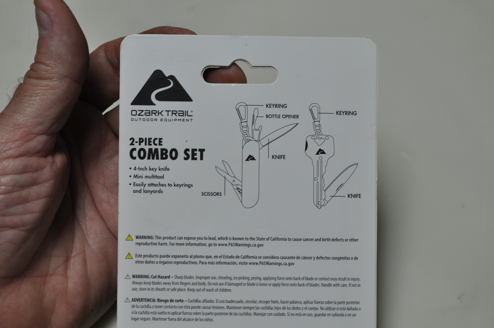 NEW Ozark Trail Combo Set Camo Multi-Tool-Knife And Key-Knife W/ Keyring Set