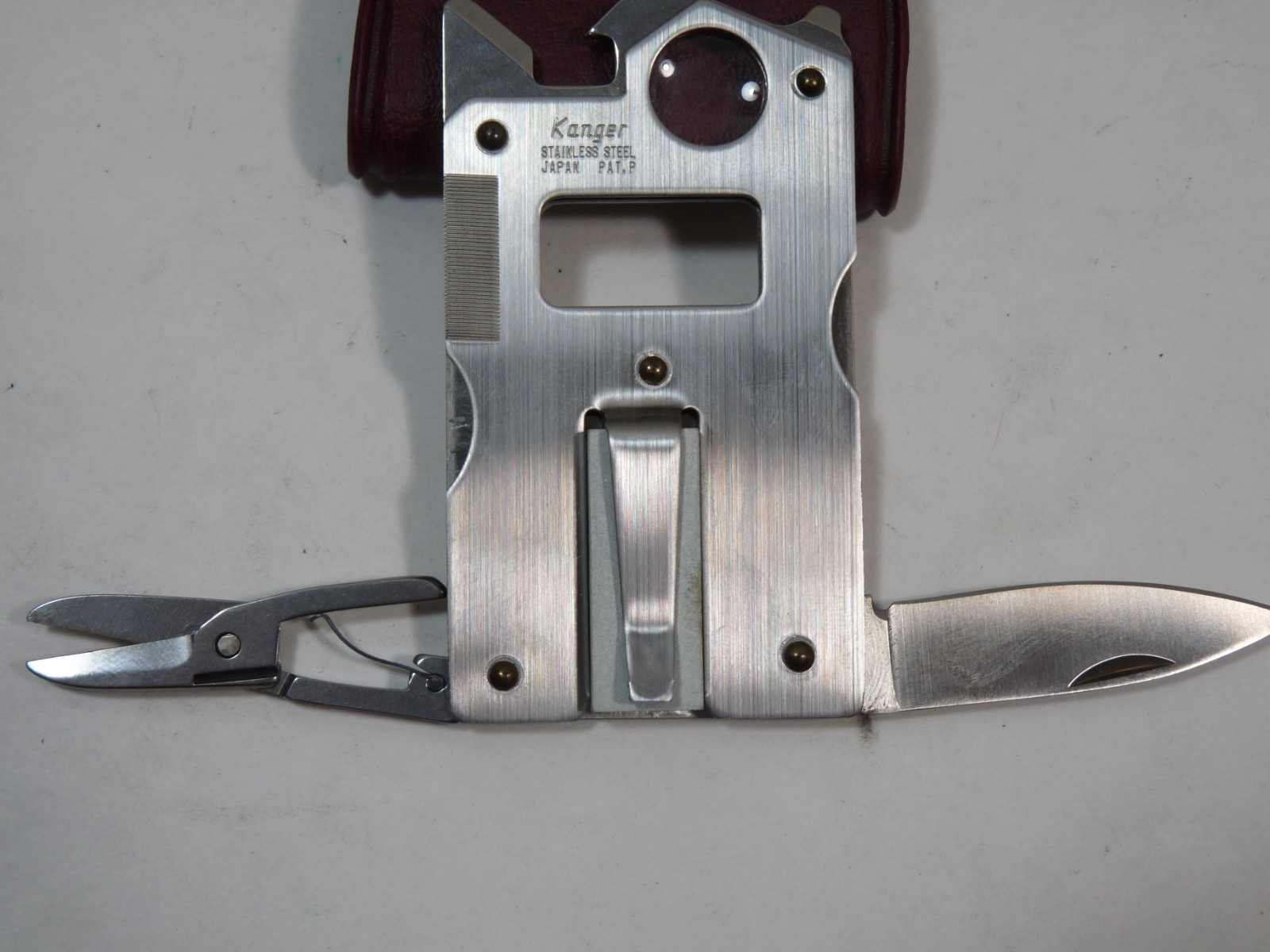 Vintage THE NATURE COMPANY Kanger SURVIVAL MULTI TOOL + Pouch Belt Sheath