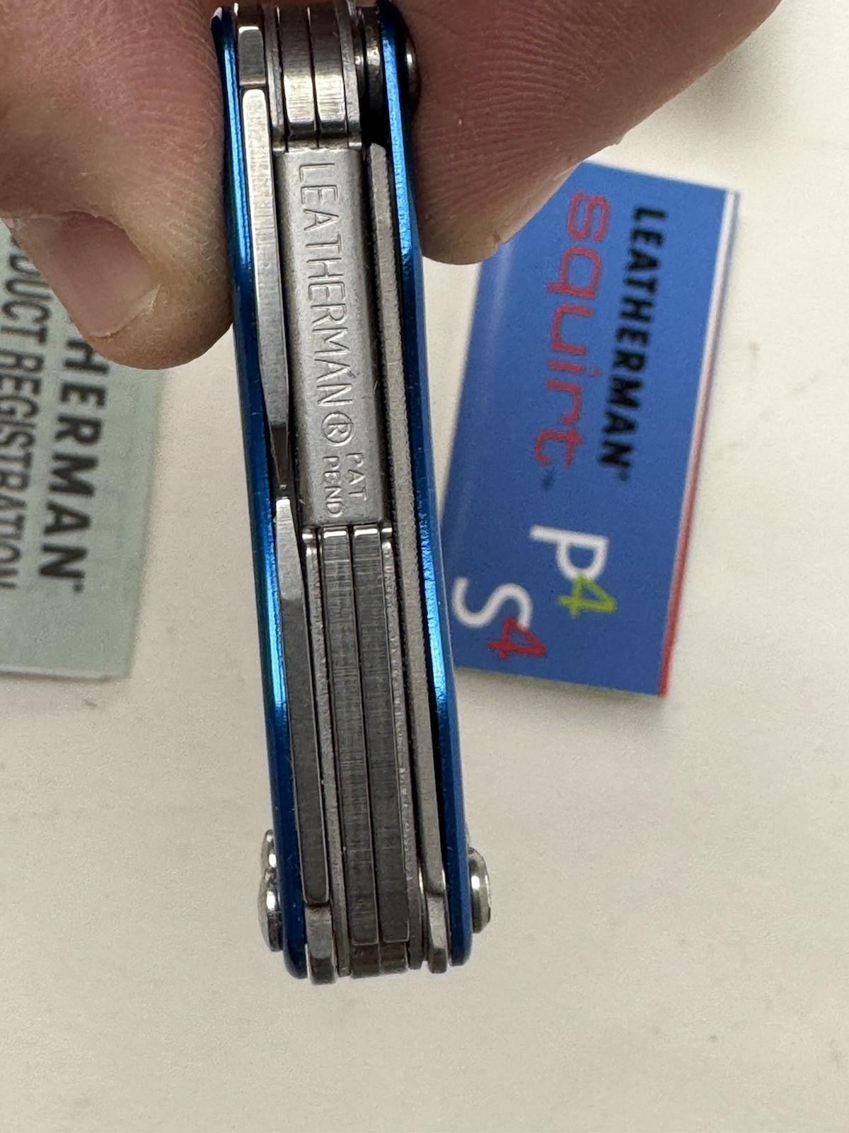 New Old Stock NOS Leatherman Squirt P4 Multi-Tool Blue NIB Free Shipping