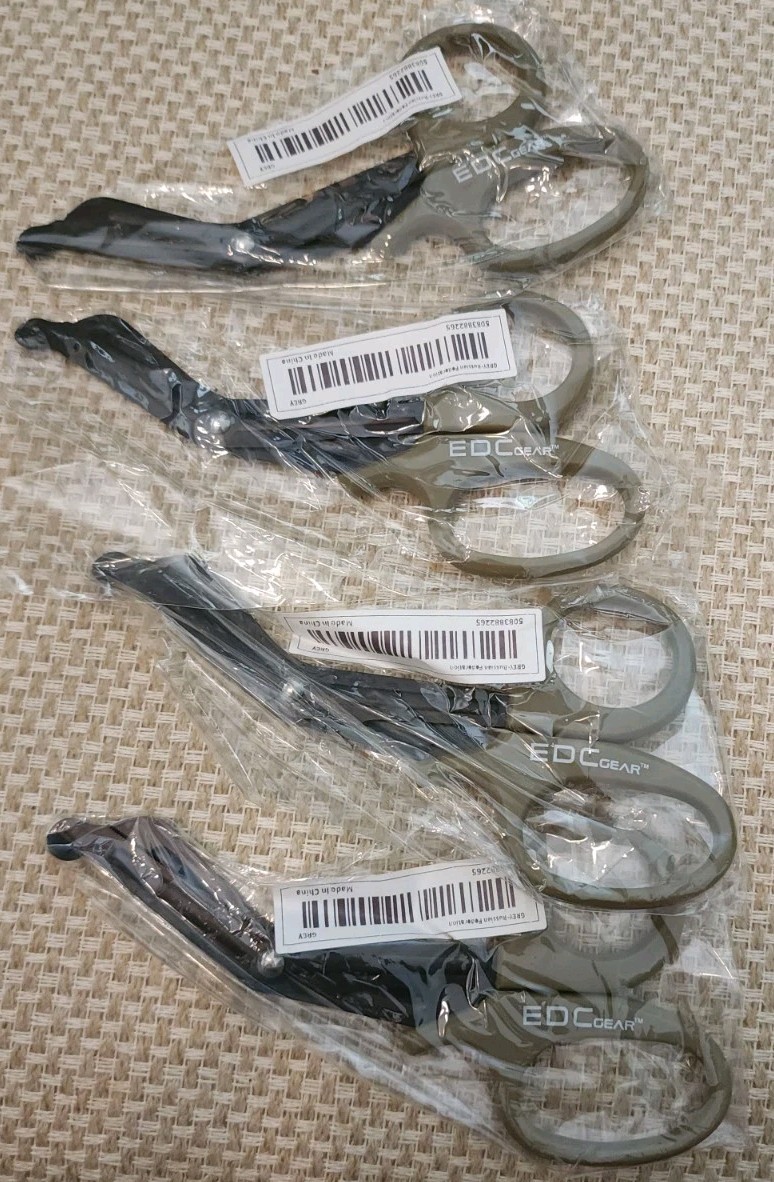 4x EDC Gear Pocket Size Scissor Bandage Paramedic Shears Survival Rescue Tool
