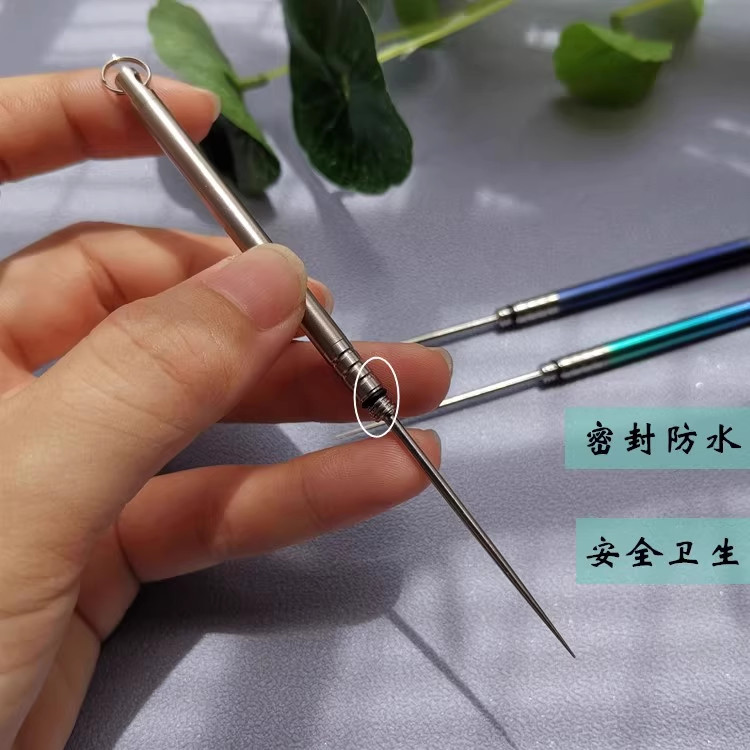 EDC Titanium Alloy Ear Pick + Titanium Alloy Toothpick Portable Multi Tool Gift