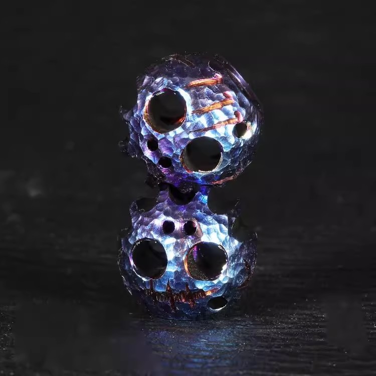 TC4 Titanium Bucktooth Skull Bead Lanyard Paracord Pendant EDC Necklace Pendant