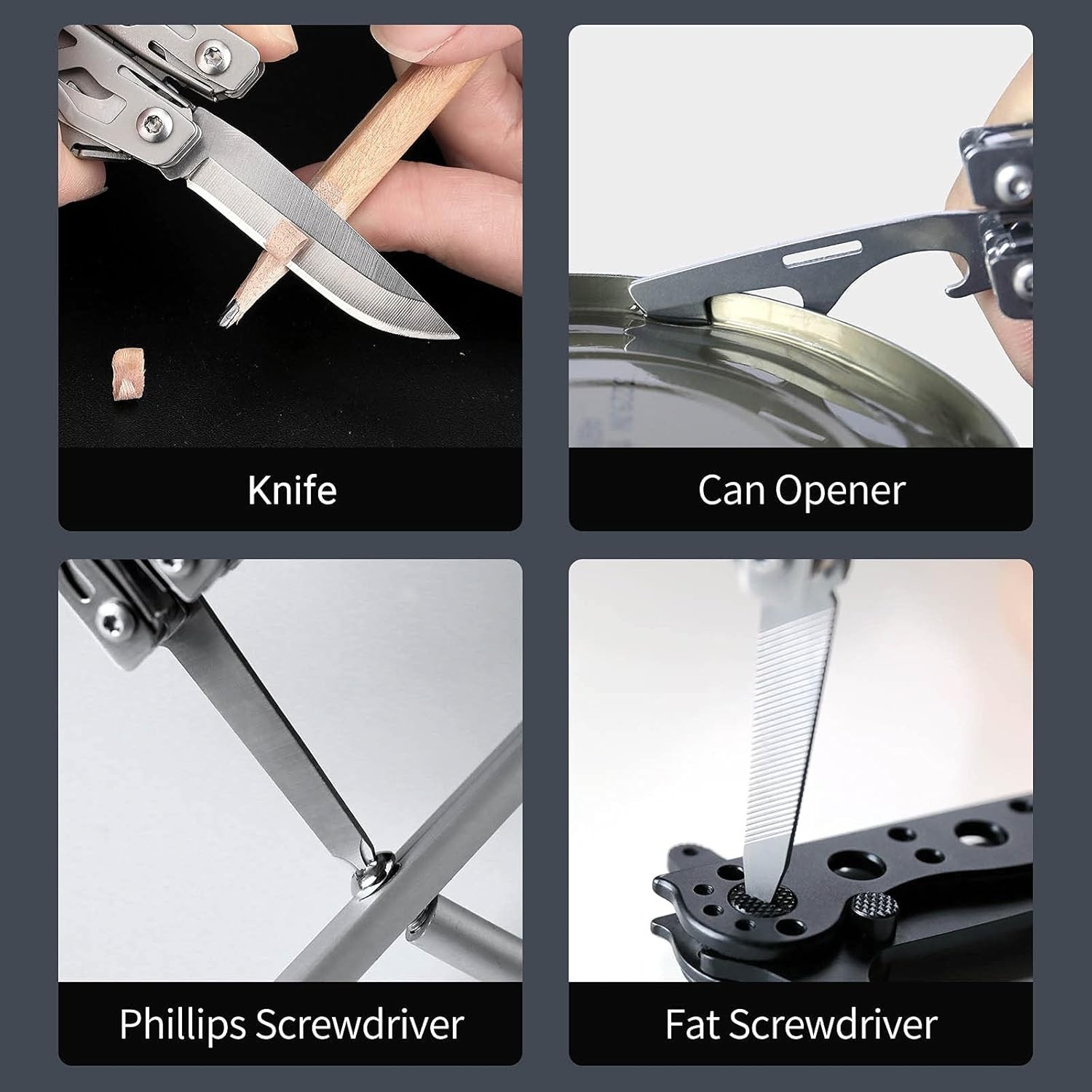 Compact 10-in-1 Pocket Knife Multitool with Keychain – Perfect Father’s Day Gift
