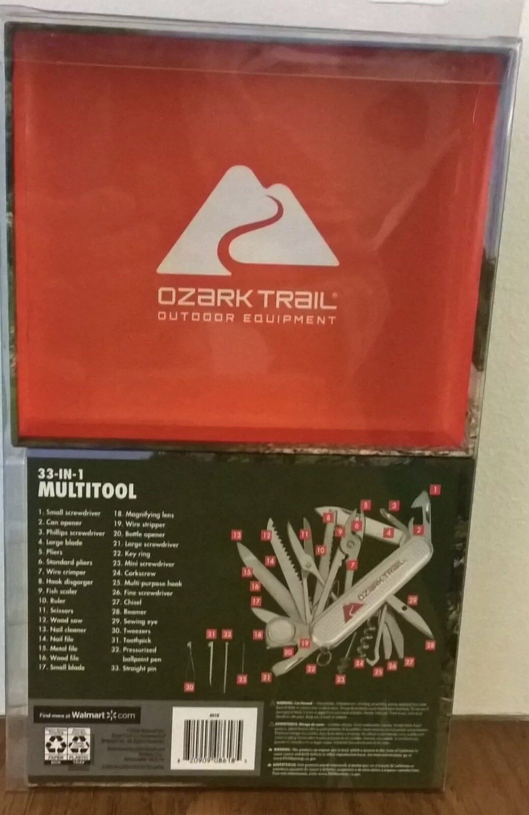 Ozark Trail Army Knife 33-In-1 Multitool. Survival Tool Pocket Knife Fishing ETC