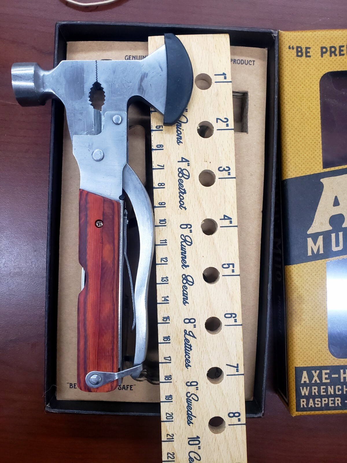Axe 9 in 1 multi-tool All-in-one tool Axe, Hammer, Saw & More, Great Gift Idea