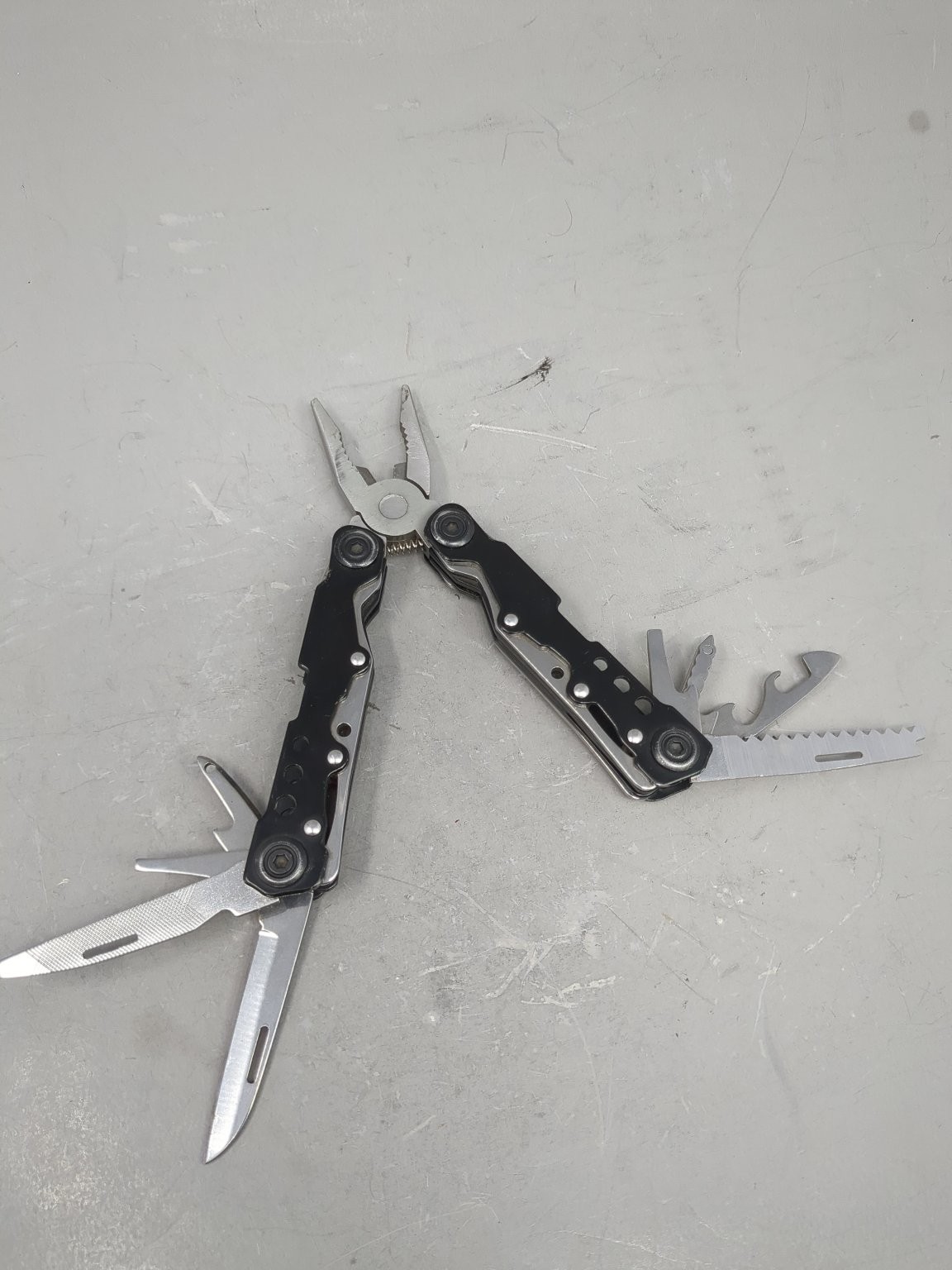 Yanmar Multi-Tool Camping Pliers Stainless Steel Black Handles