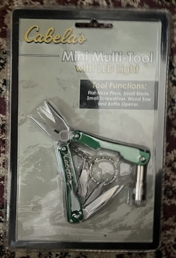 Cabela’s Mini Multi-Tool with LED Light — Factory Sealed