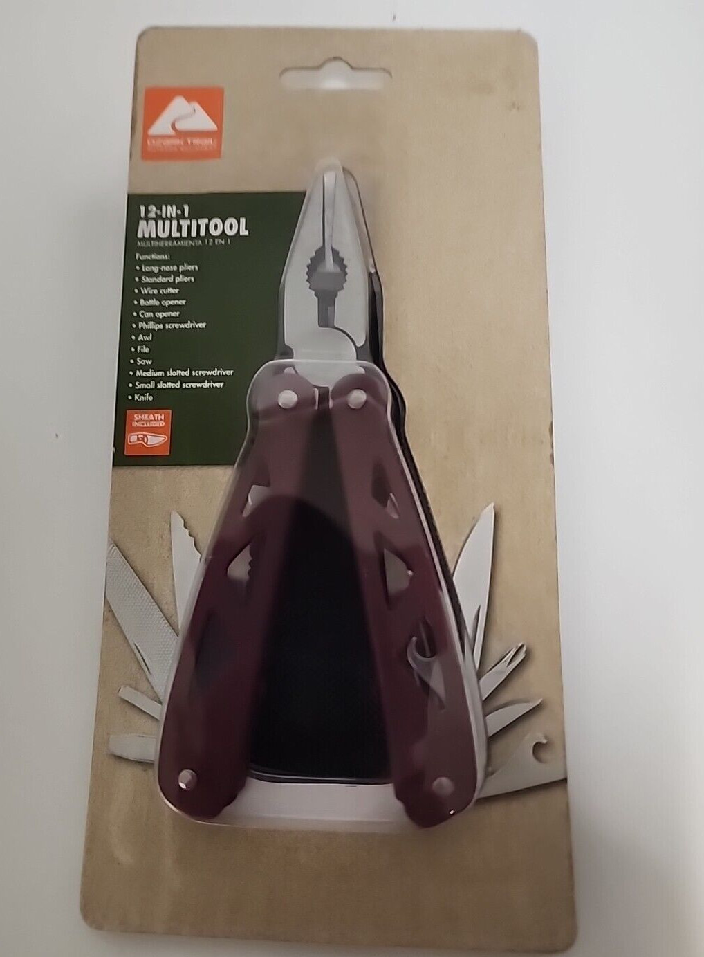 Ozark Trail 12-In-1 Multi-Tool with Sheath Hiking Outdoors Pocket Knife Camping