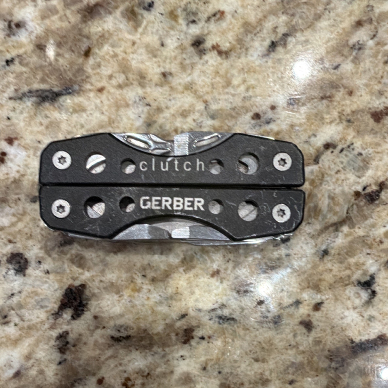 Gerber Clutch Multi-Tool Stainless Steel Black Silver Pliers Knife File