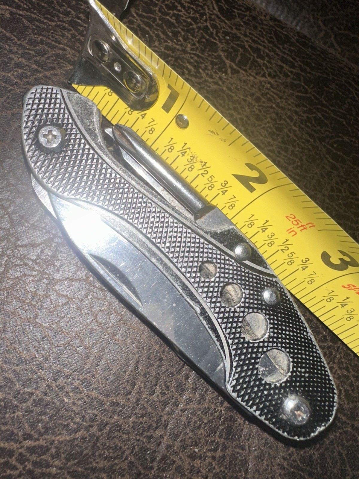 Stainless Steel Multi-Tool Pocket Knife, Saw, Scissors + More Set Silver Black